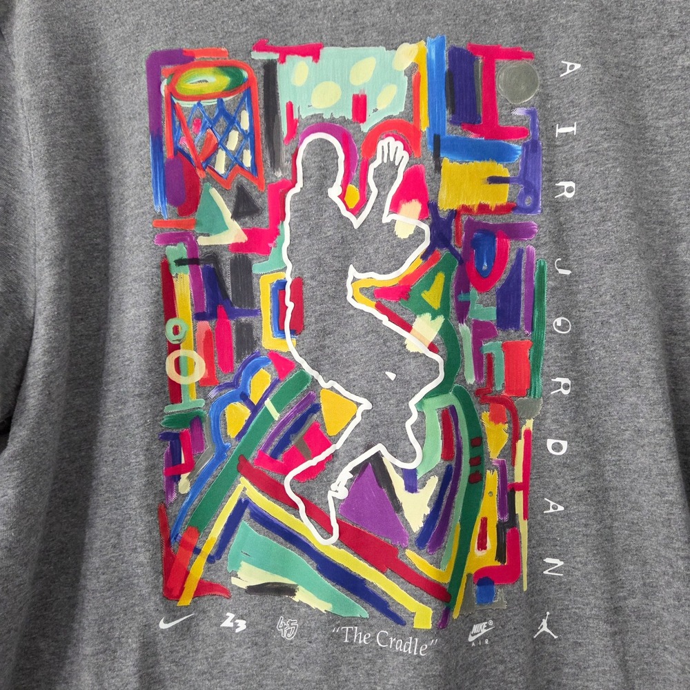 Jordan T-Shirt Grey‎ The Cradle Graphic Art Mens XL